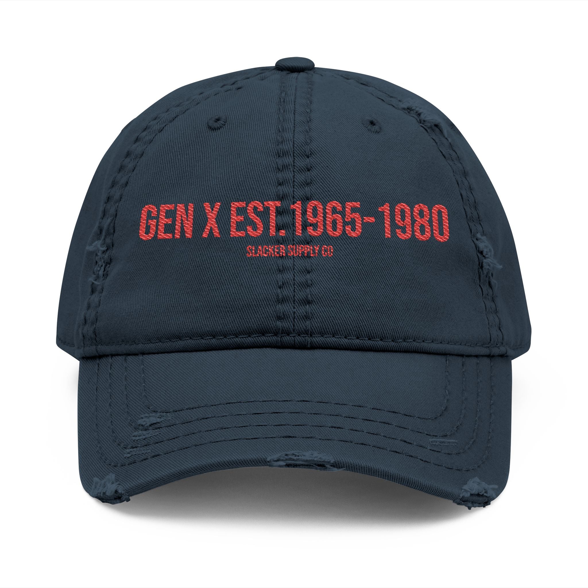 Gen X Est. 1965-1980 — Distressed Print Dad Hat