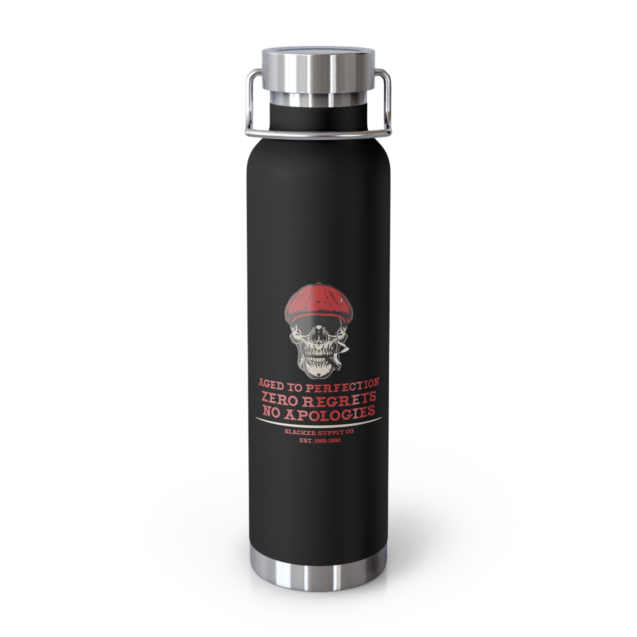 Red Beret Skull Water Bottle