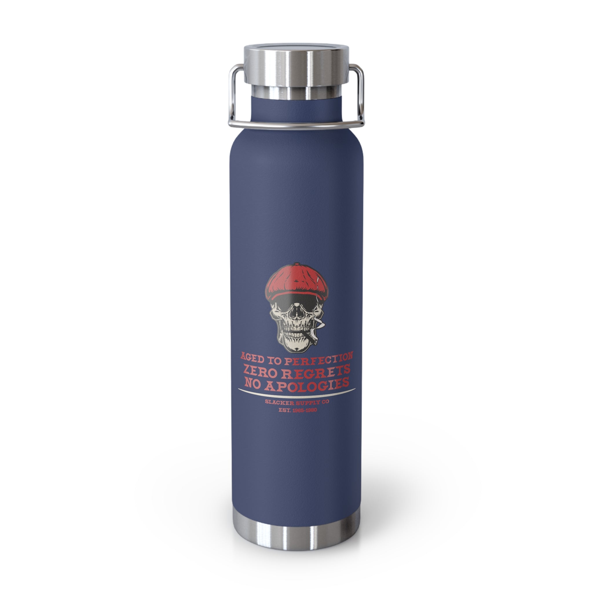 Red Beret Skull Water Bottle