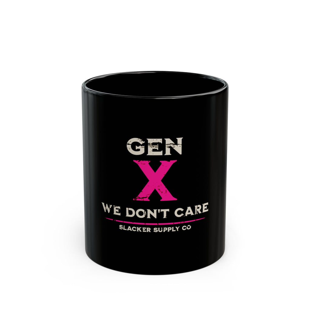 Gen X We Don't Care — Women's Black Mug