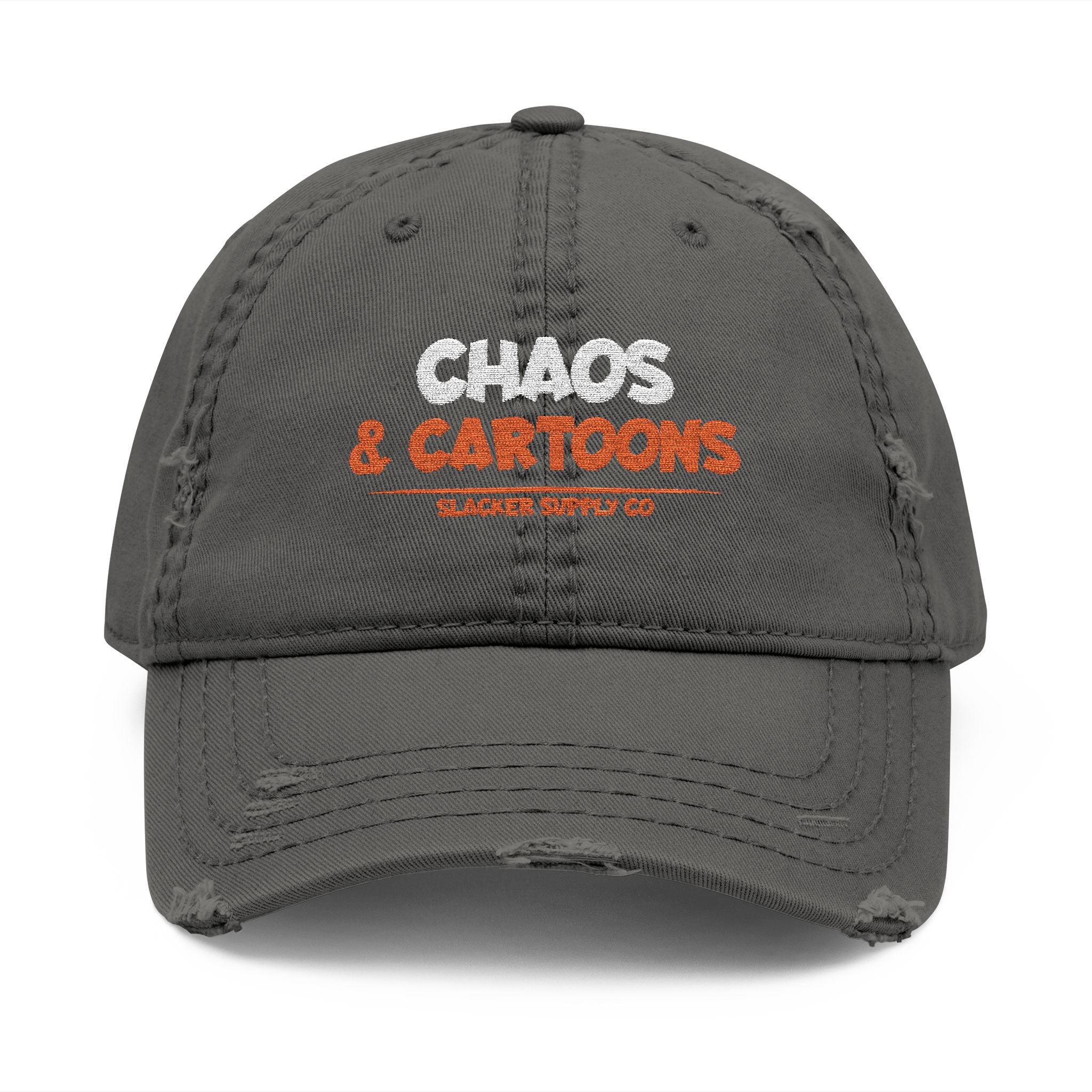 Chaos & Cartoons — Gen X Distressed Dad Hat
