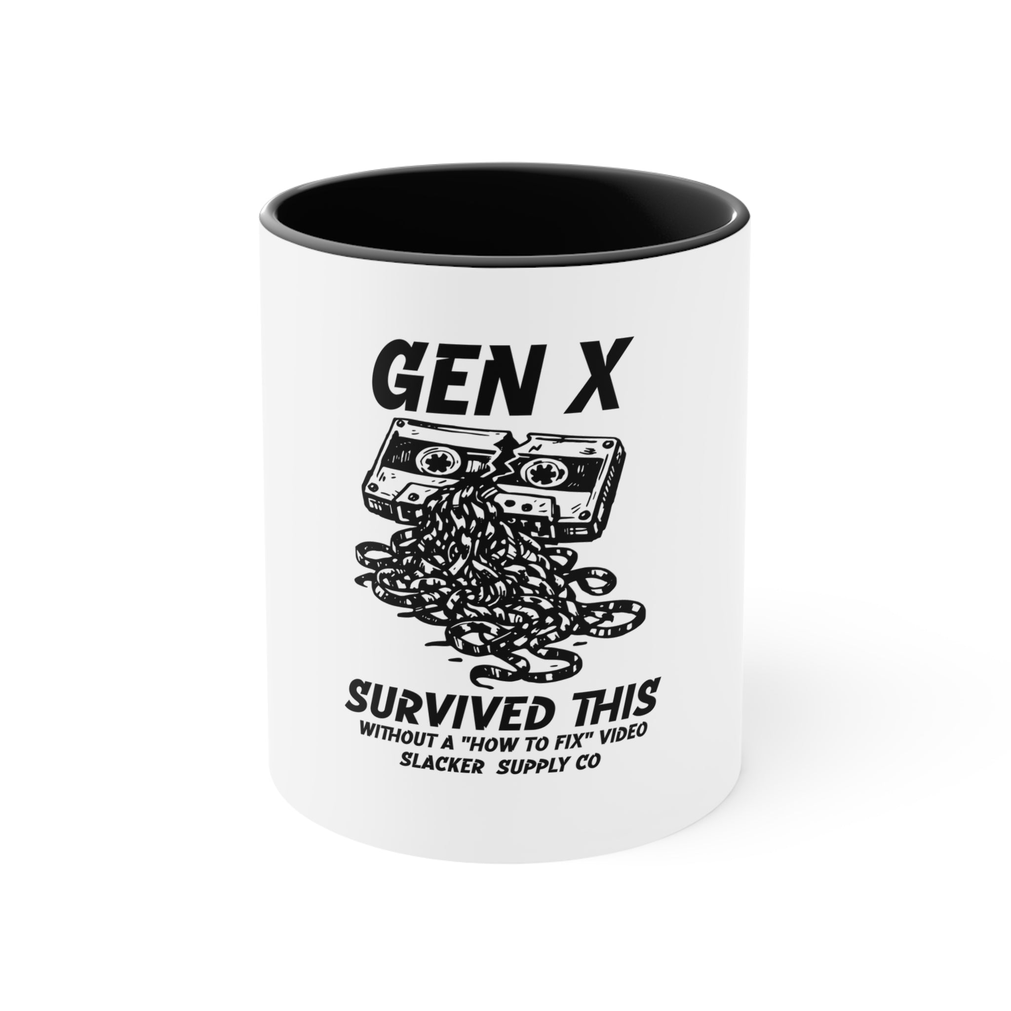 Gen X Survived This Mug – Funny Cassette Tape Coffee Mug