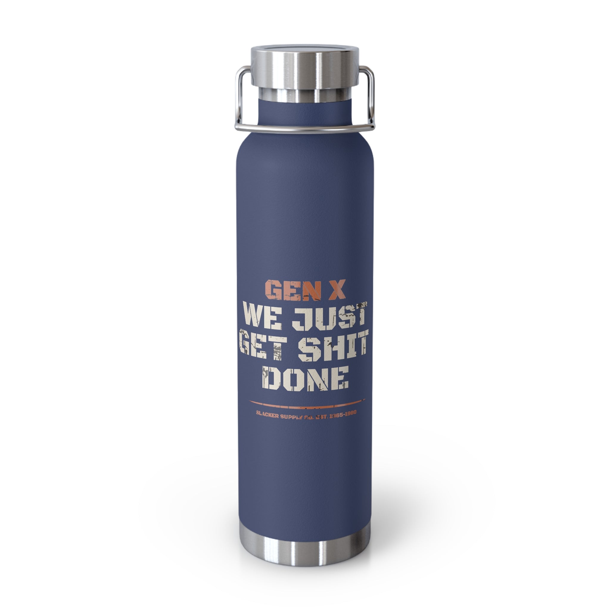 Gen X — We Just Get Shit Done Water Bottle