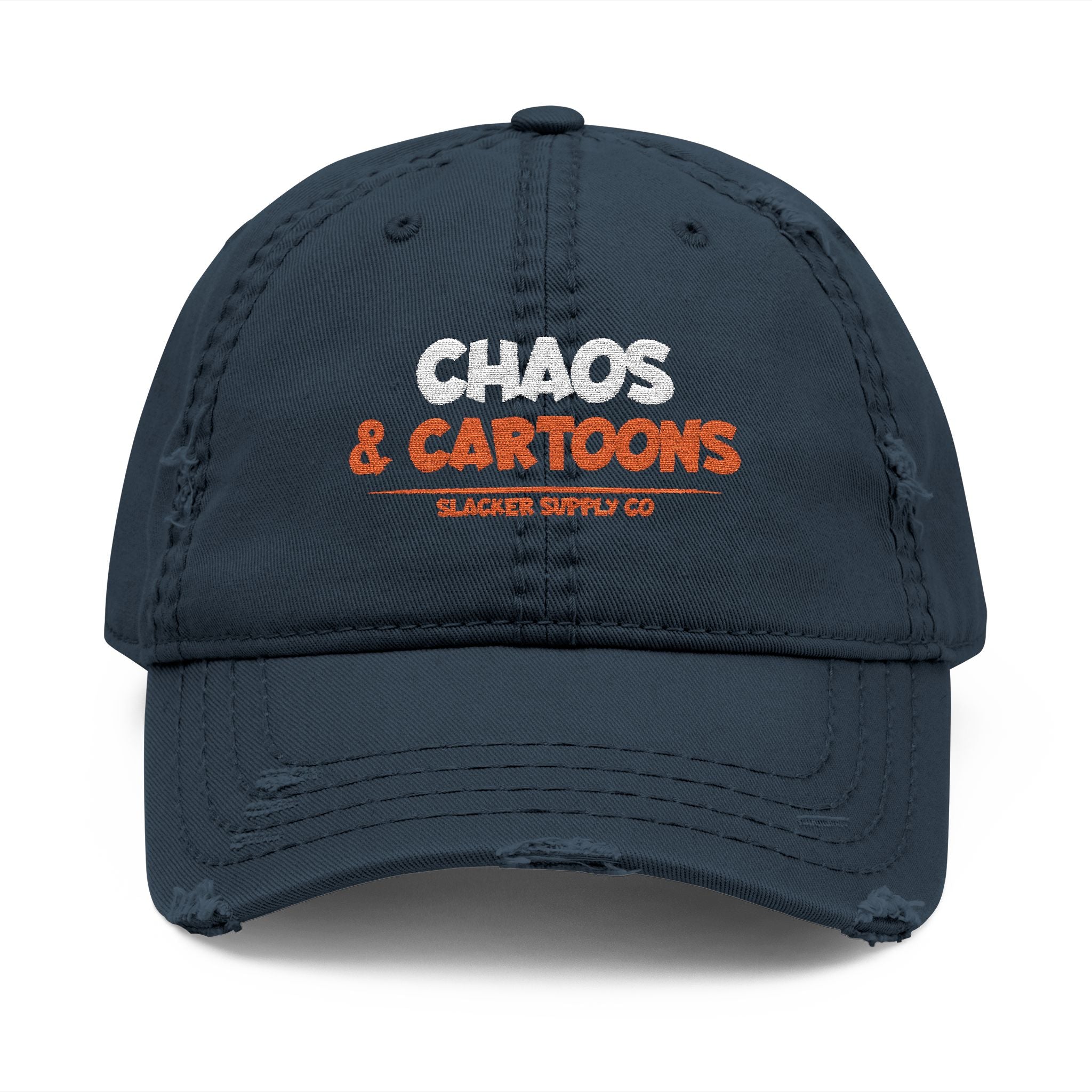 Chaos & Cartoons — Gen X Distressed Dad Hat