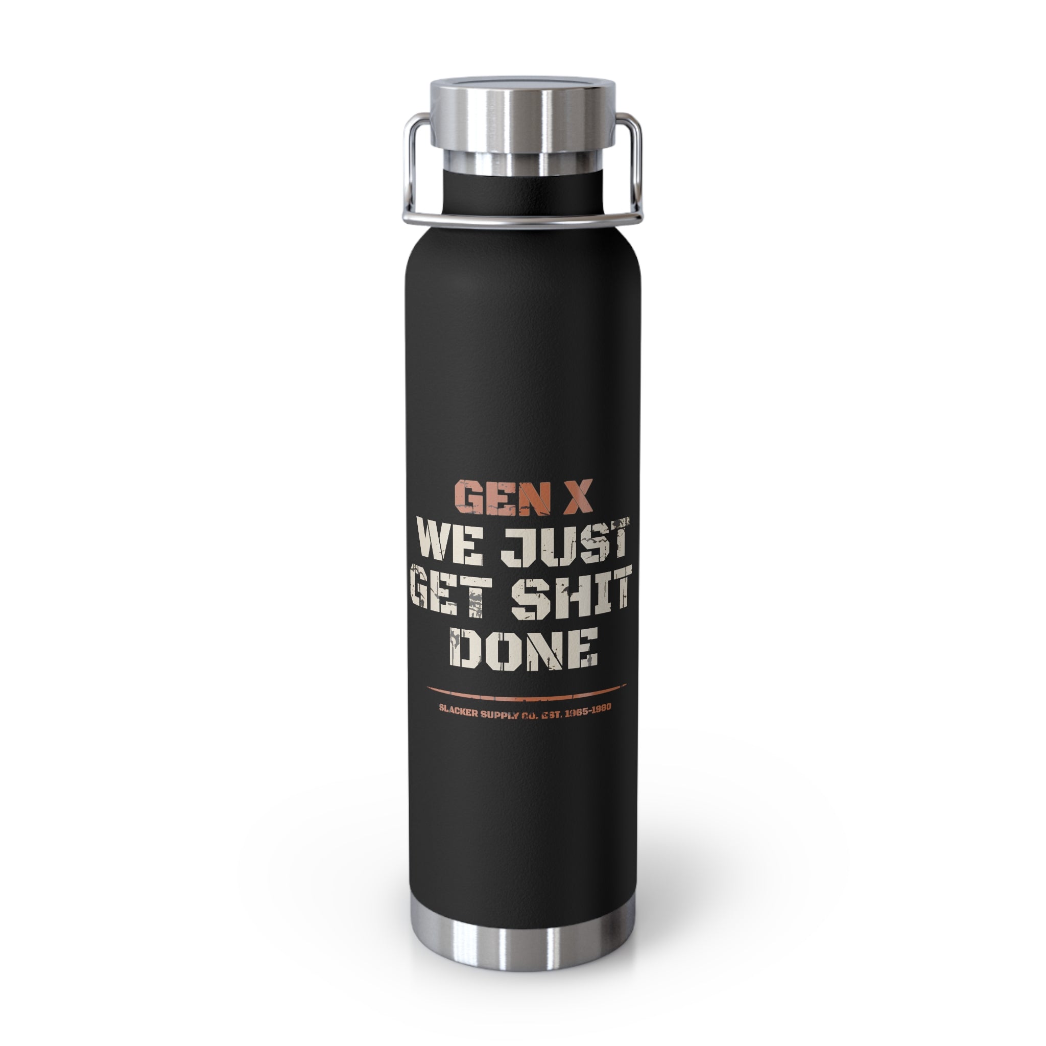 Gen X — We Just Get Shit Done Water Bottle