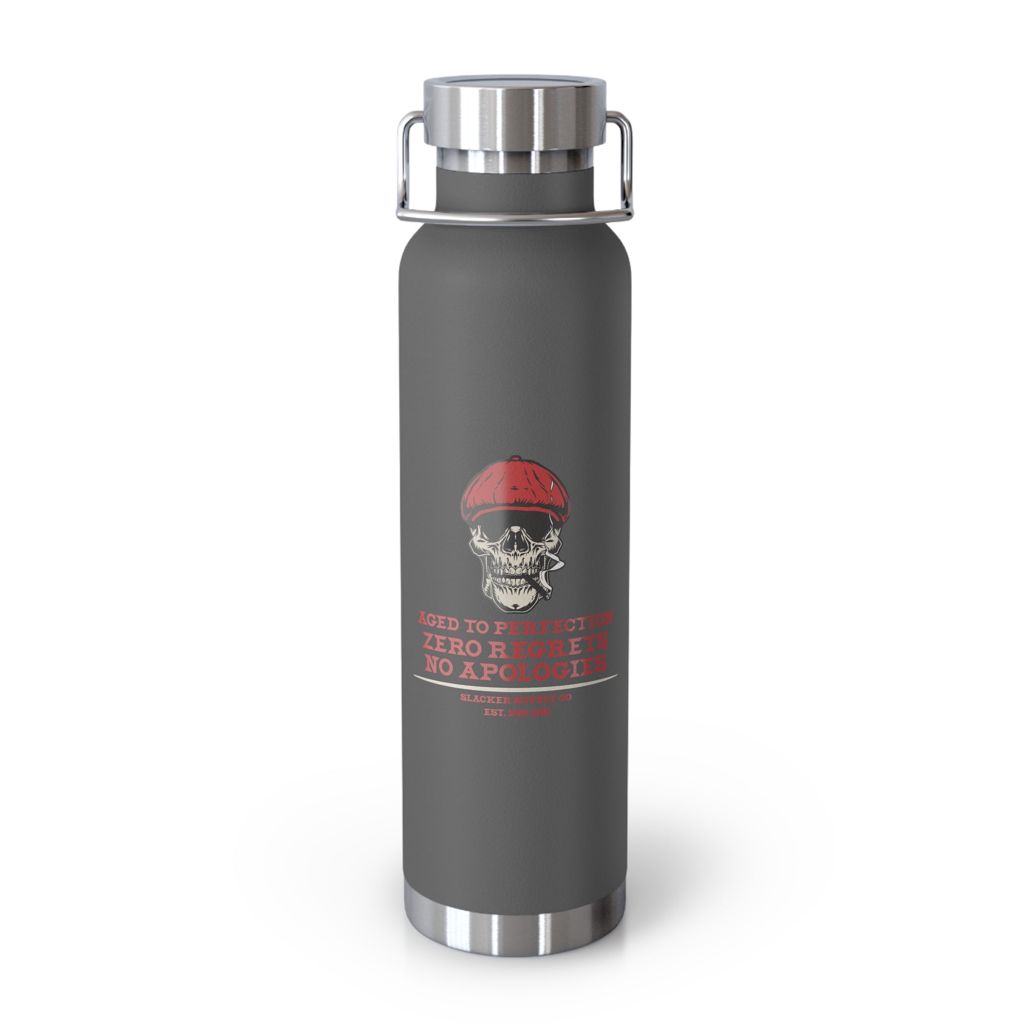 Red Beret Skull Water Bottle