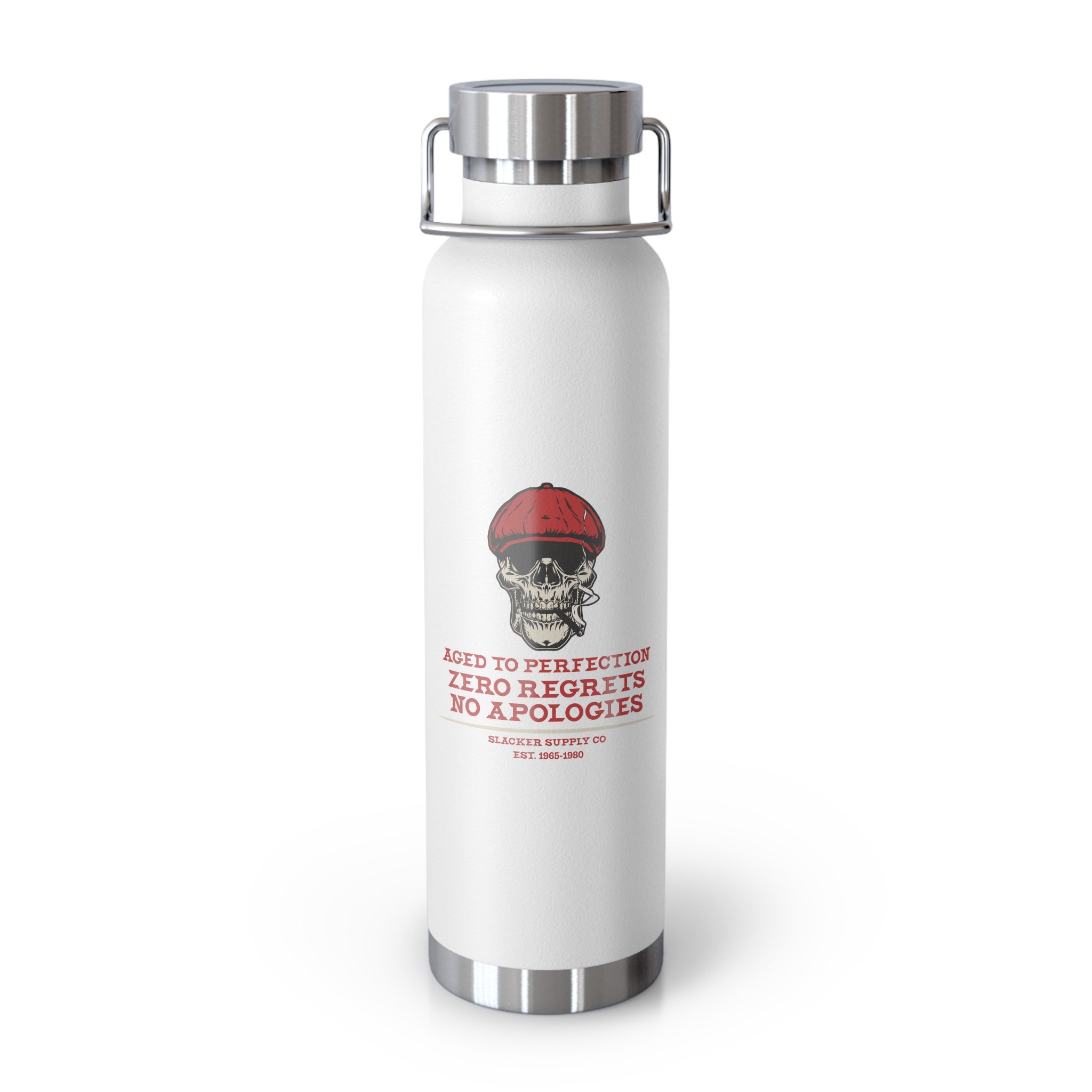 Red Beret Skull Water Bottle