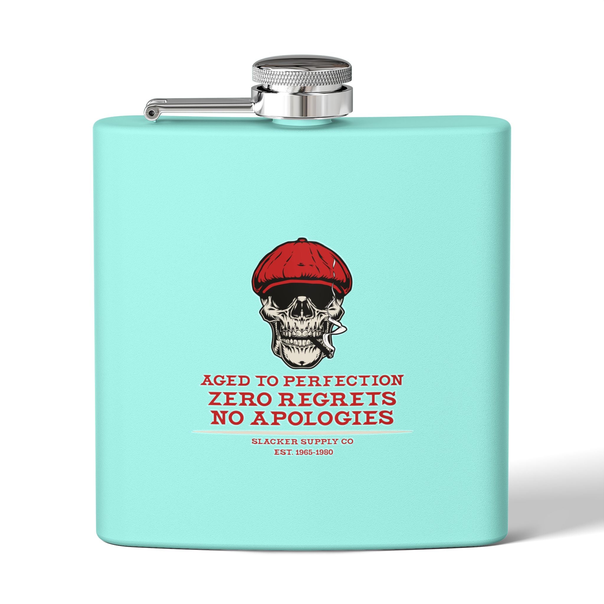 Red Beret Skull Flask