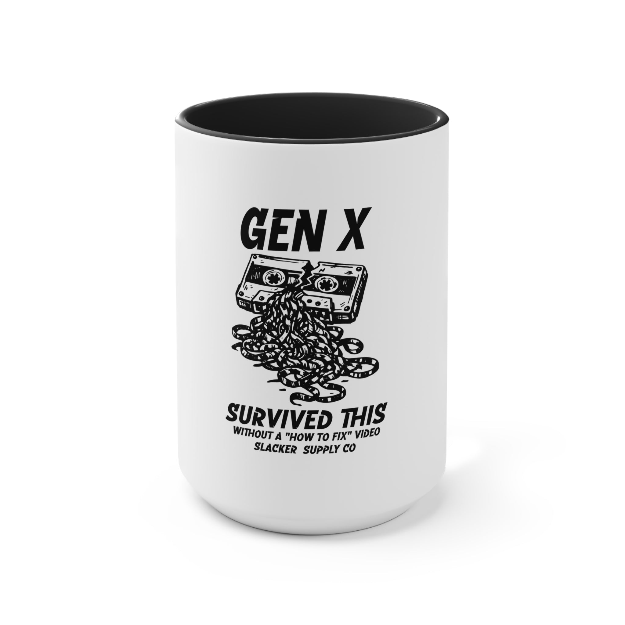 Gen X Survived This Mug – Funny Cassette Tape Coffee Mug