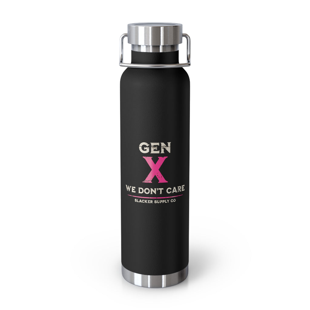 Gen X We Don't Care — Water Bottle