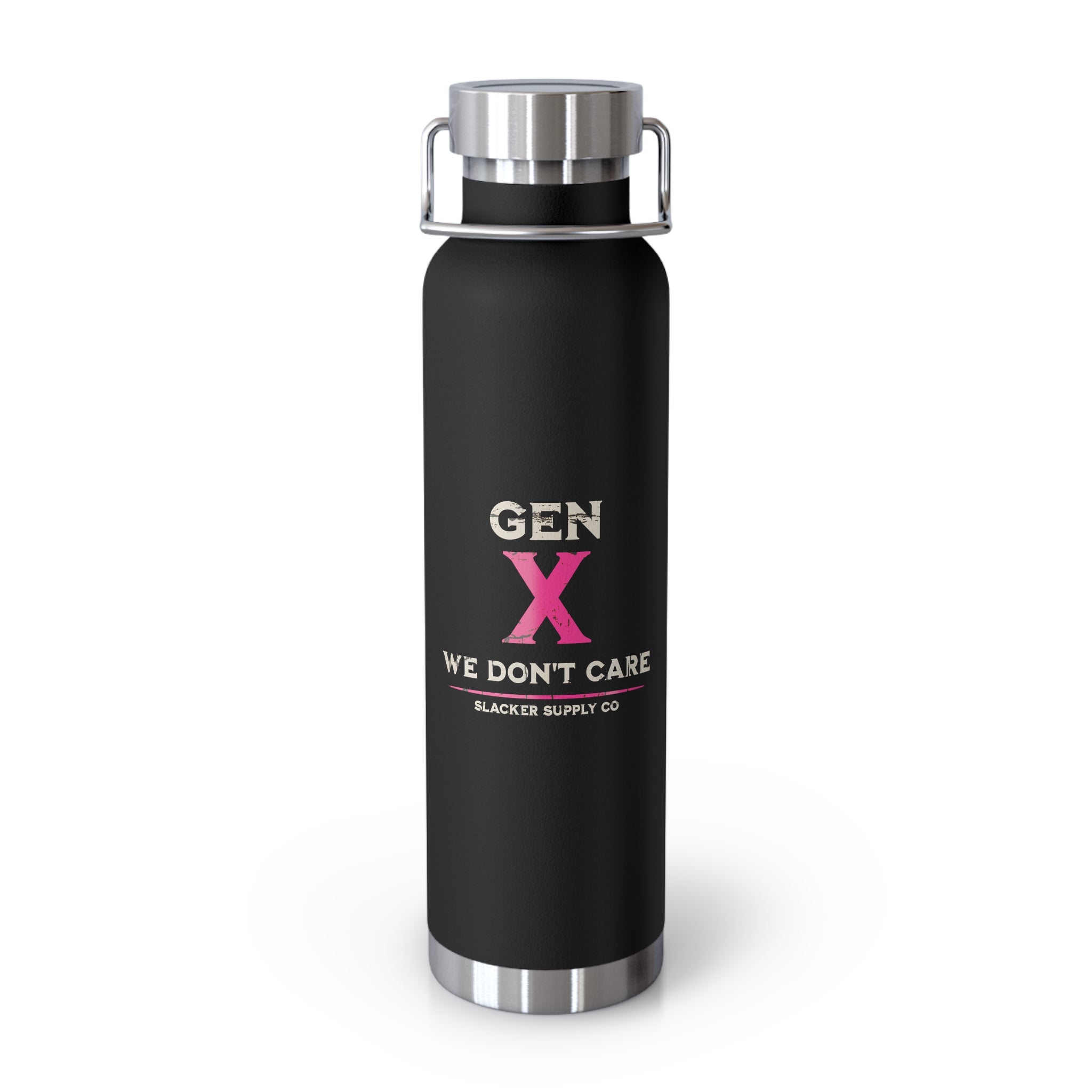 Gen X We Don't Care — Water Bottle