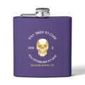 Too Tired to Care, Too Stubborn to Quit — Gen X Flask (Purple)