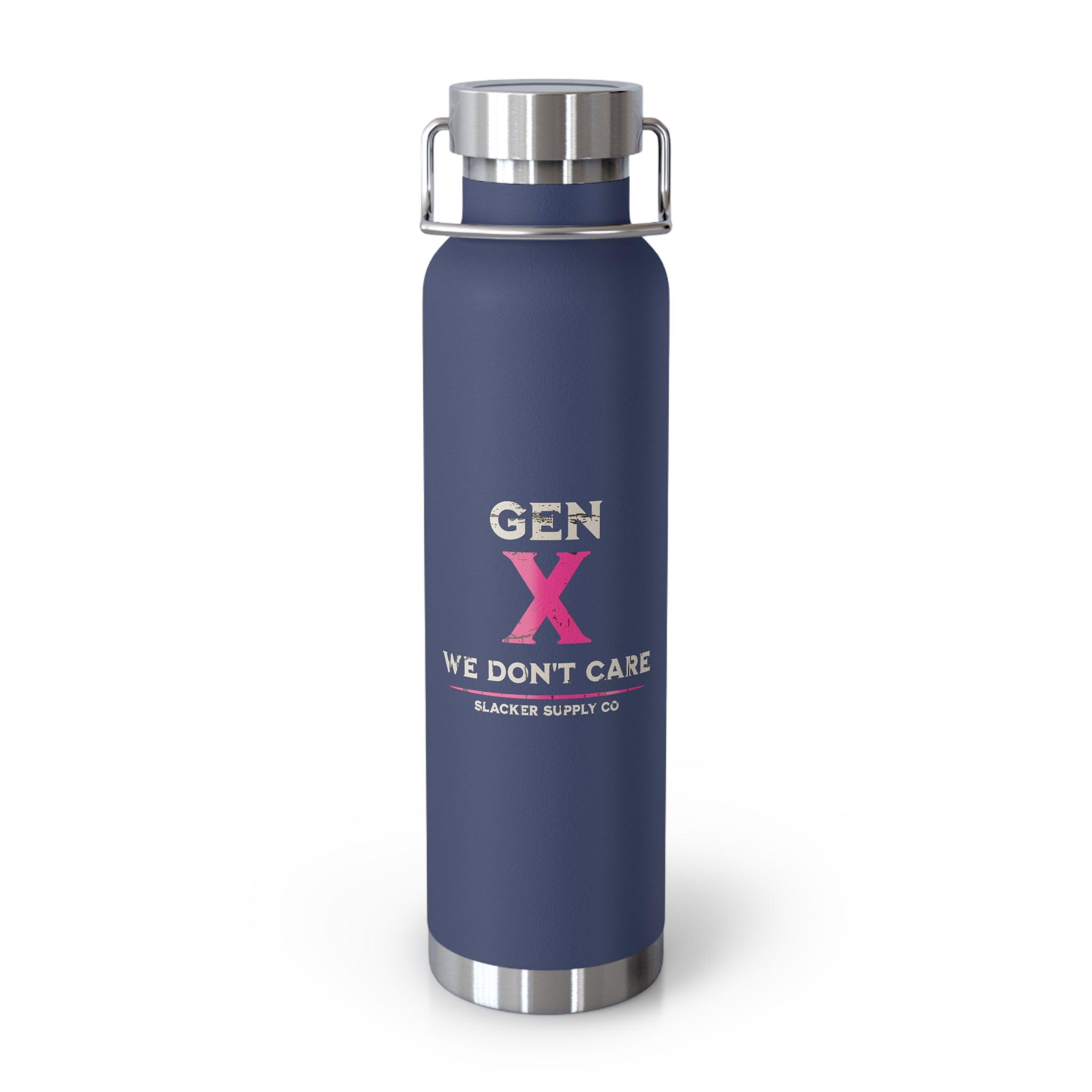 Gen X We Don't Care — Water Bottle