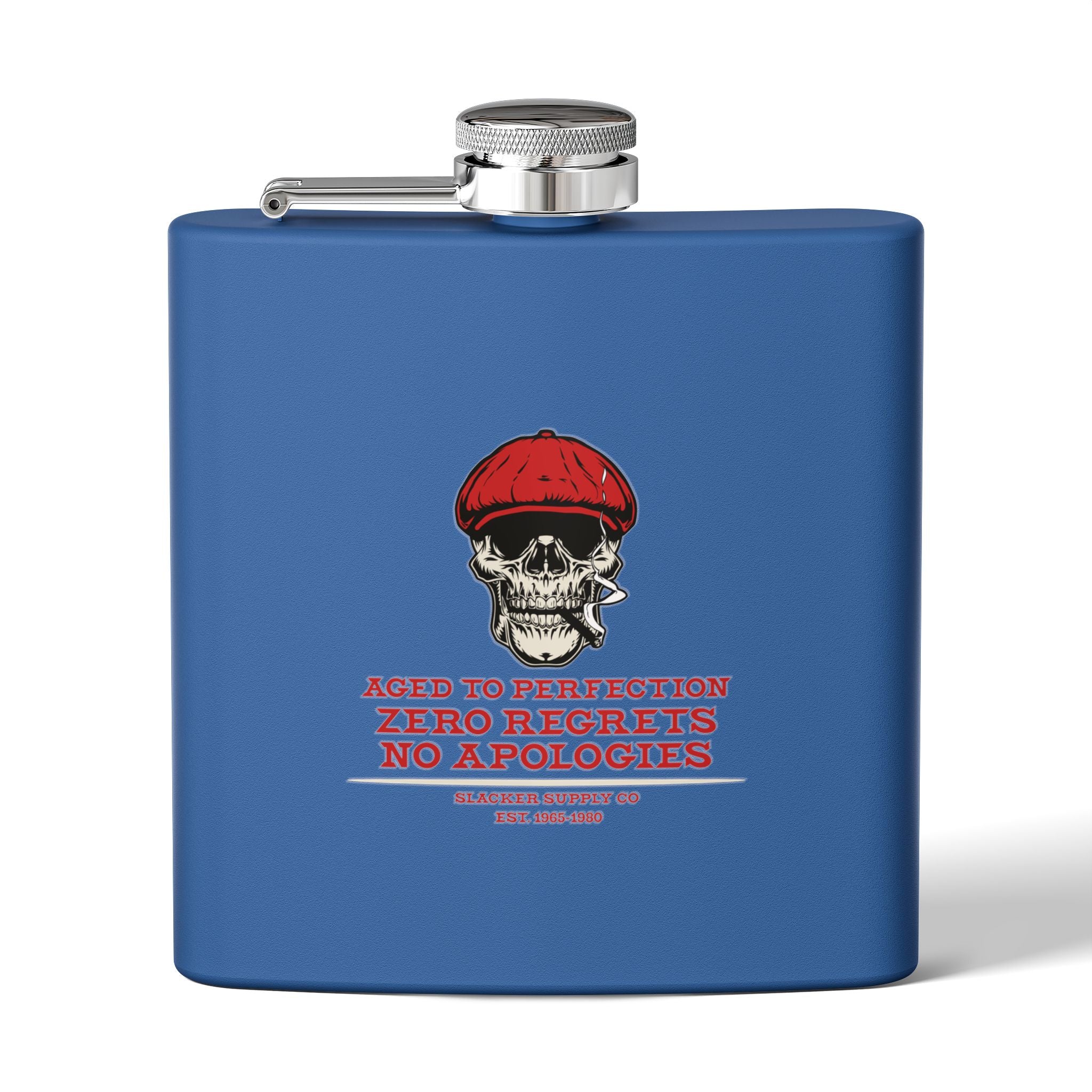 Red Beret Skull Flask