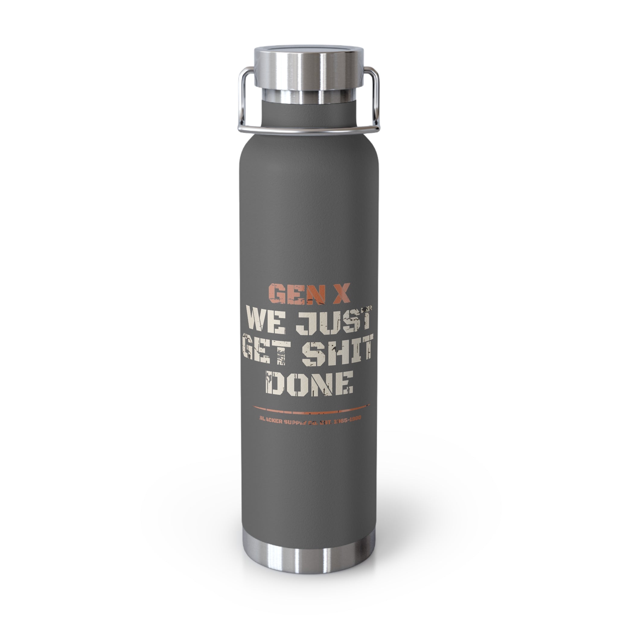 Gen X — We Just Get Shit Done Water Bottle