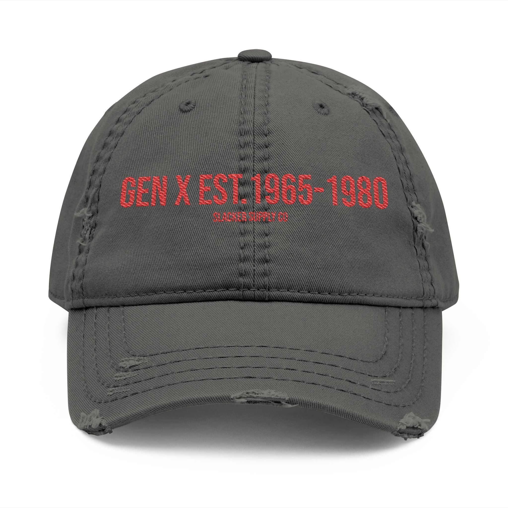 Gen X Est. 1965-1980 — Distressed Print Dad Hat