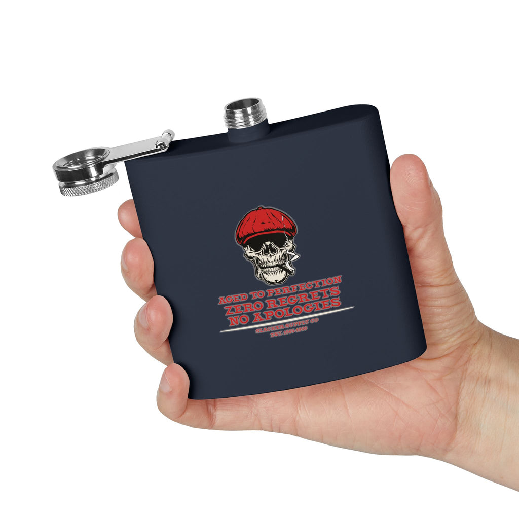 Red Beret Skull Flask