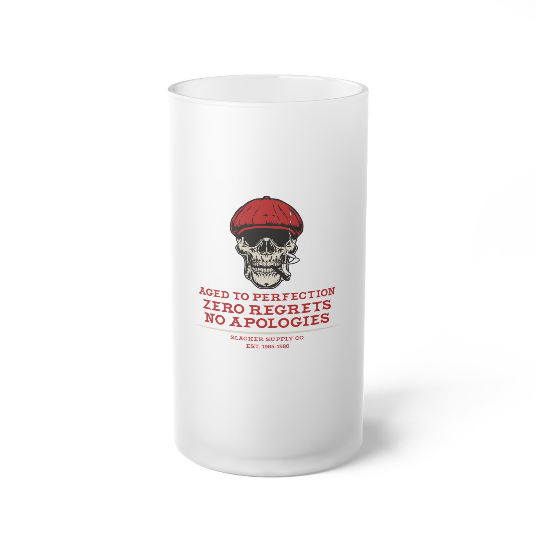 Red Beret Skull Beer Mug