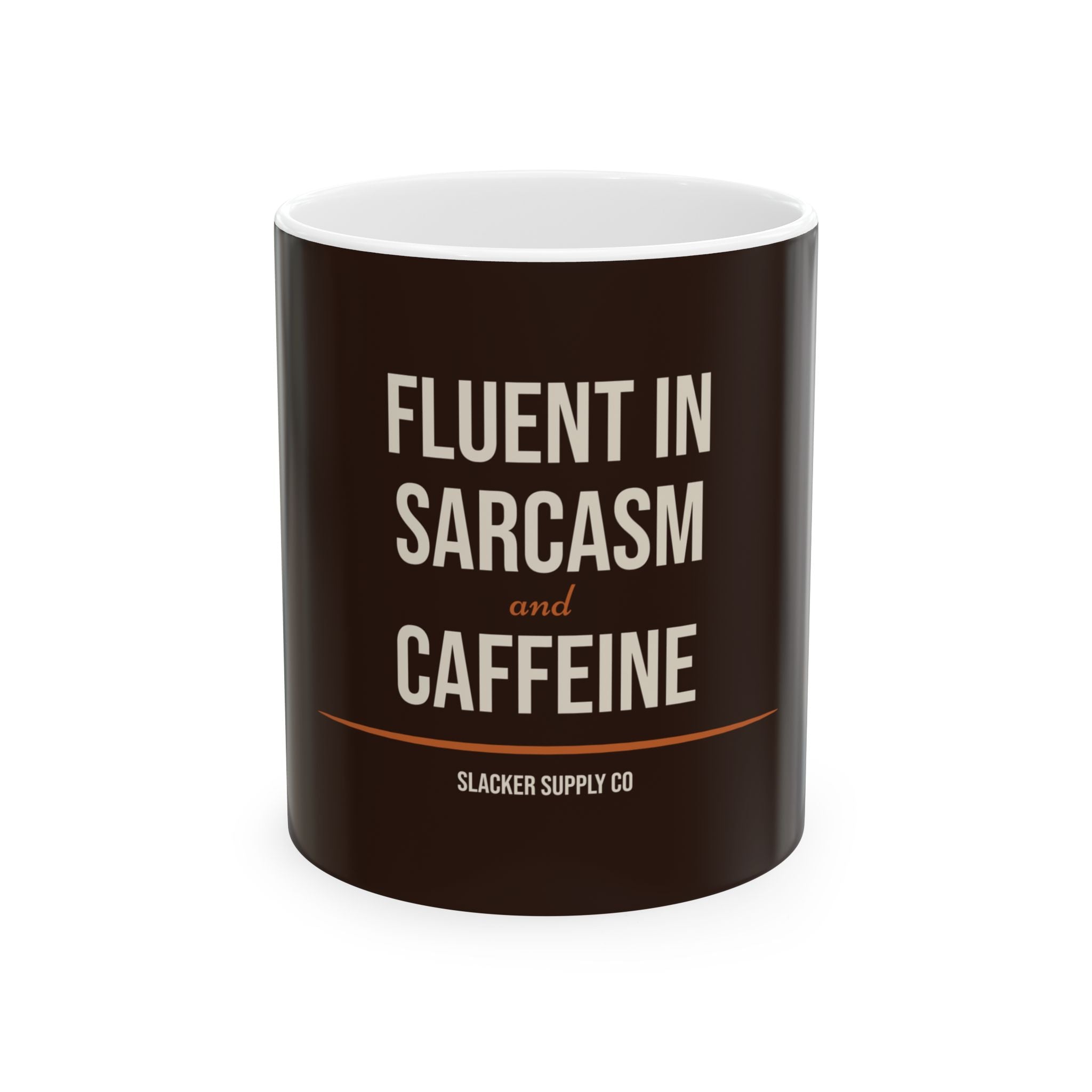 Fluent in Coffee & Sarcasm — Gen X Mug (15oz)
