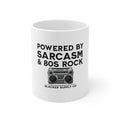Powered by Sarcasm & 80s Rock — Gen X Mug