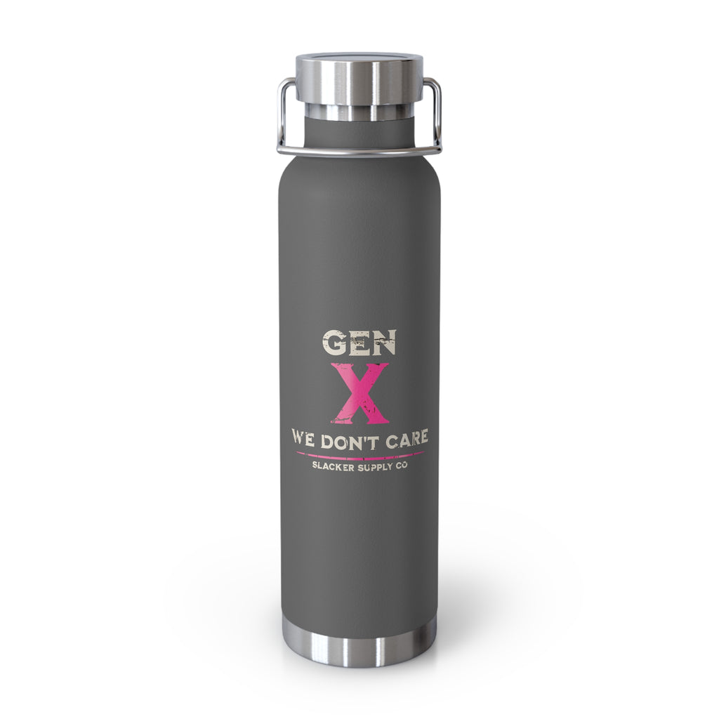 Gen X We Don't Care — Water Bottle