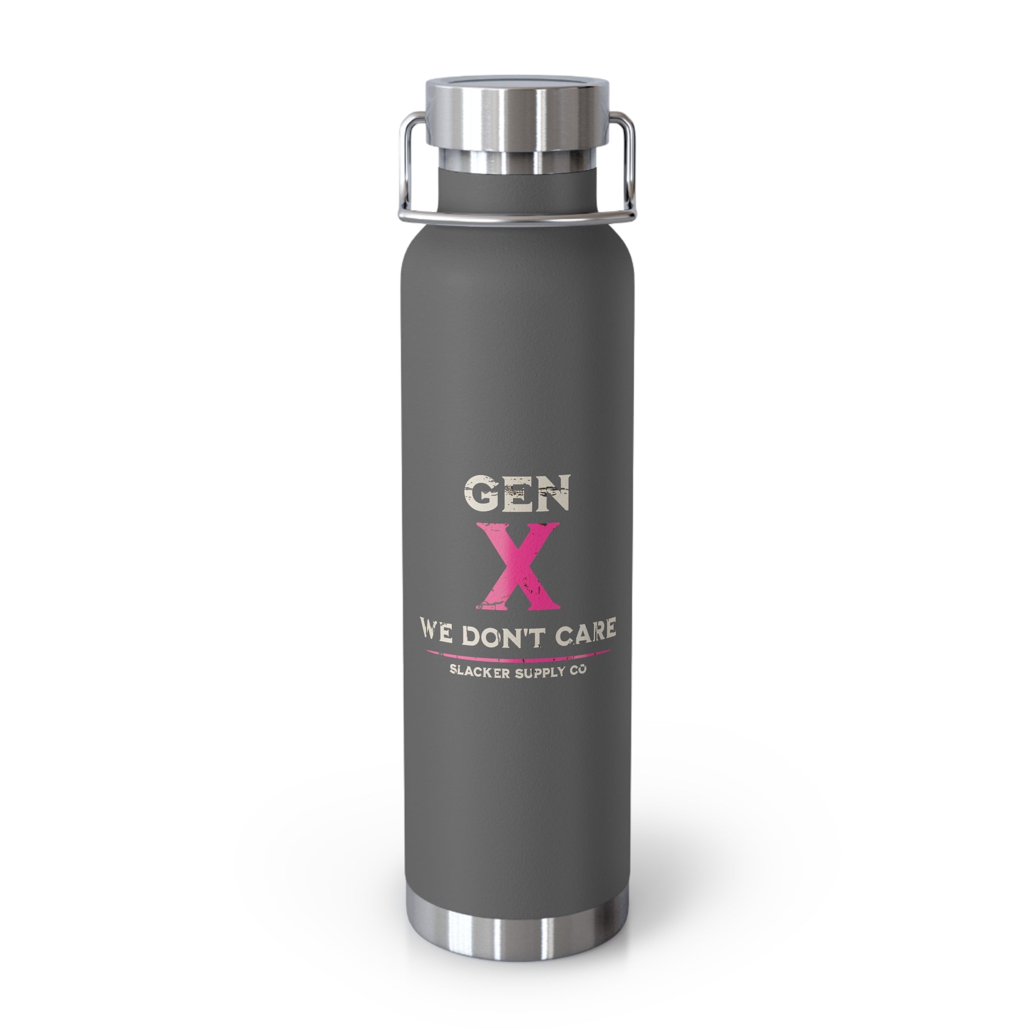 Gen X We Don't Care — Water Bottle