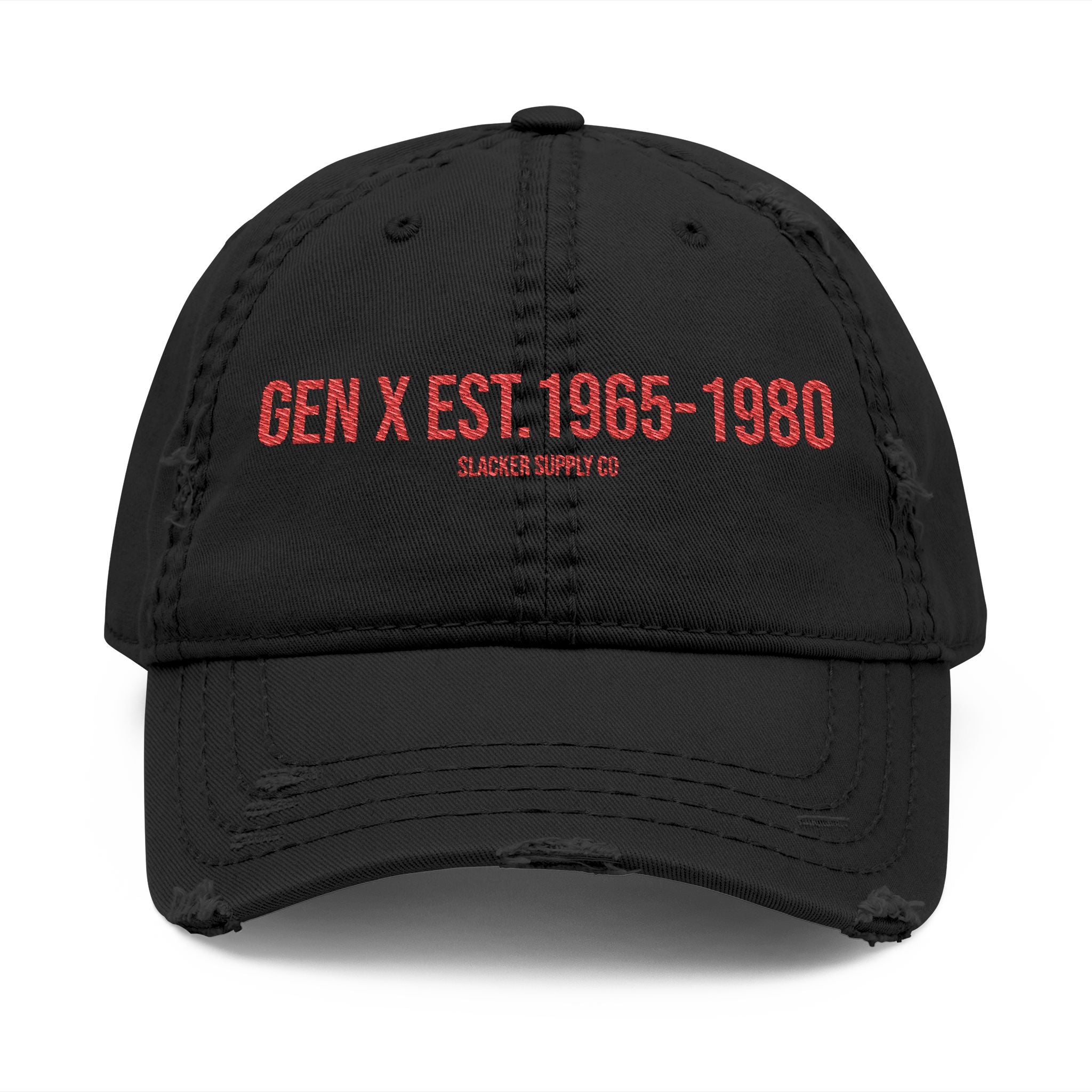 Gen X Est. 1965-1980 — Distressed Print Dad Hat
