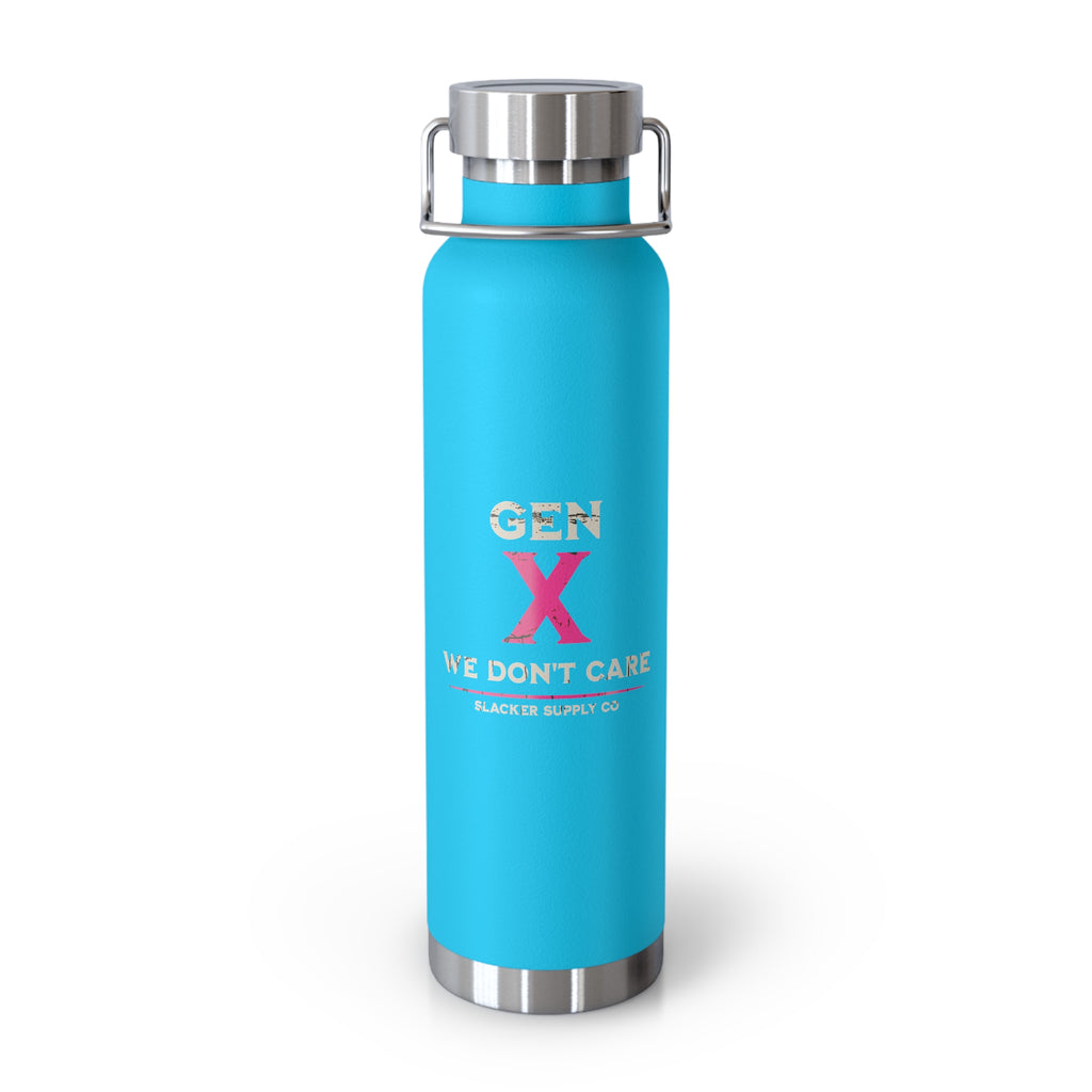 Gen X We Don't Care — Water Bottle