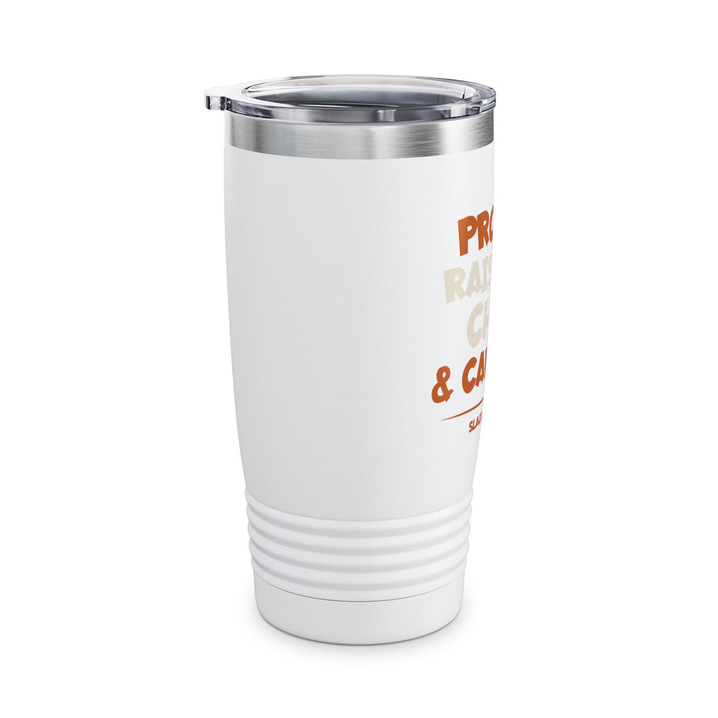 Proudly Raised on Chaos & Cartoons — 20oz Gen X Tumbler