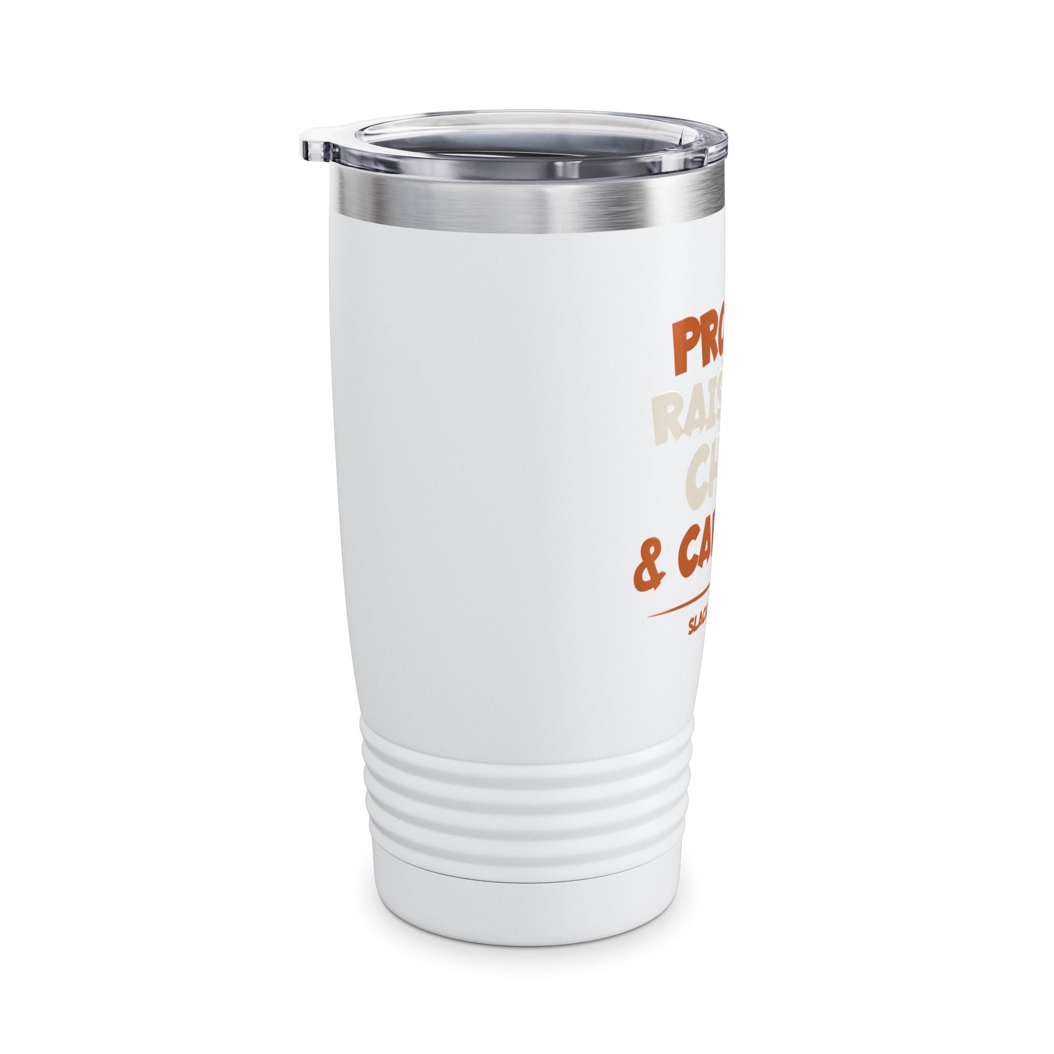 Proudly Raised on Chaos & Cartoons — 20oz Gen X Tumbler