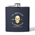 Too Tired to Care, Too Stubborn to Quit — Gen X Flask (Navy)