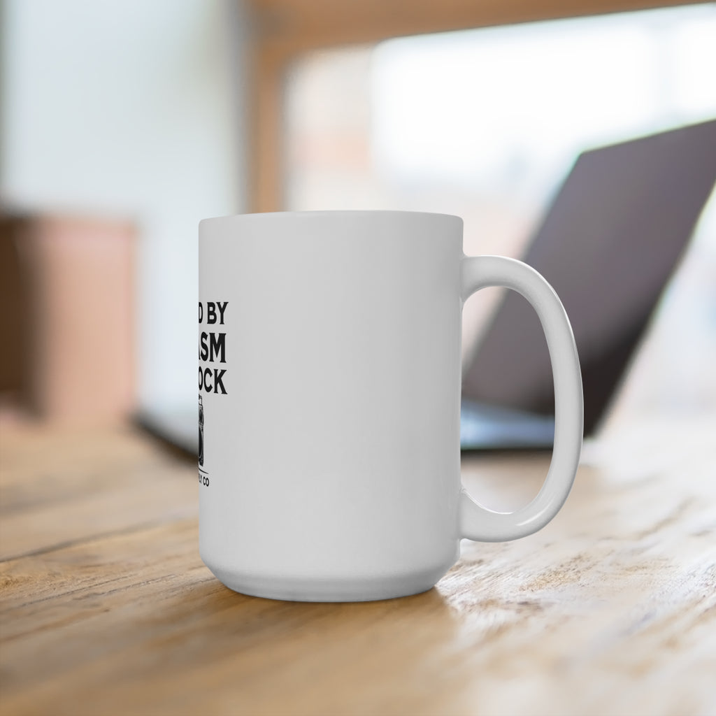 Powered by Sarcasm & 80s Rock — Gen X Mug