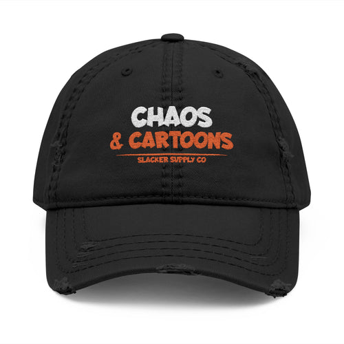 Chaos & Cartoons — Gen X Distressed Dad Hat