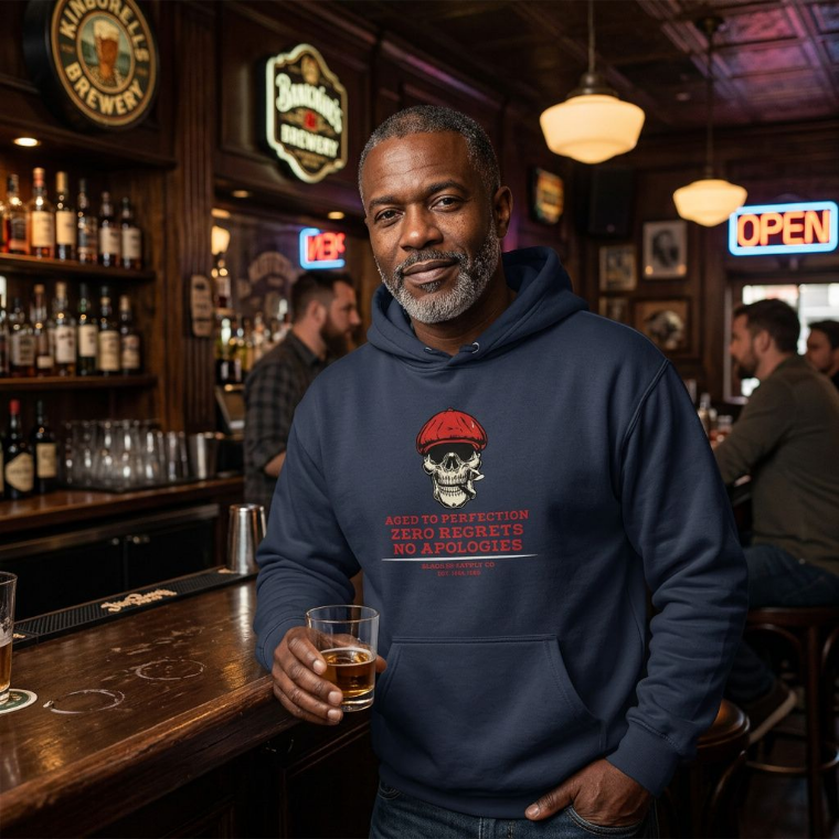 Red Beret Skull Hoodie