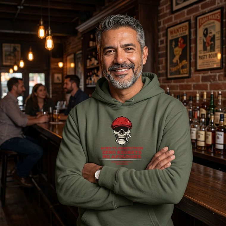 Red Beret Skull Hoodie