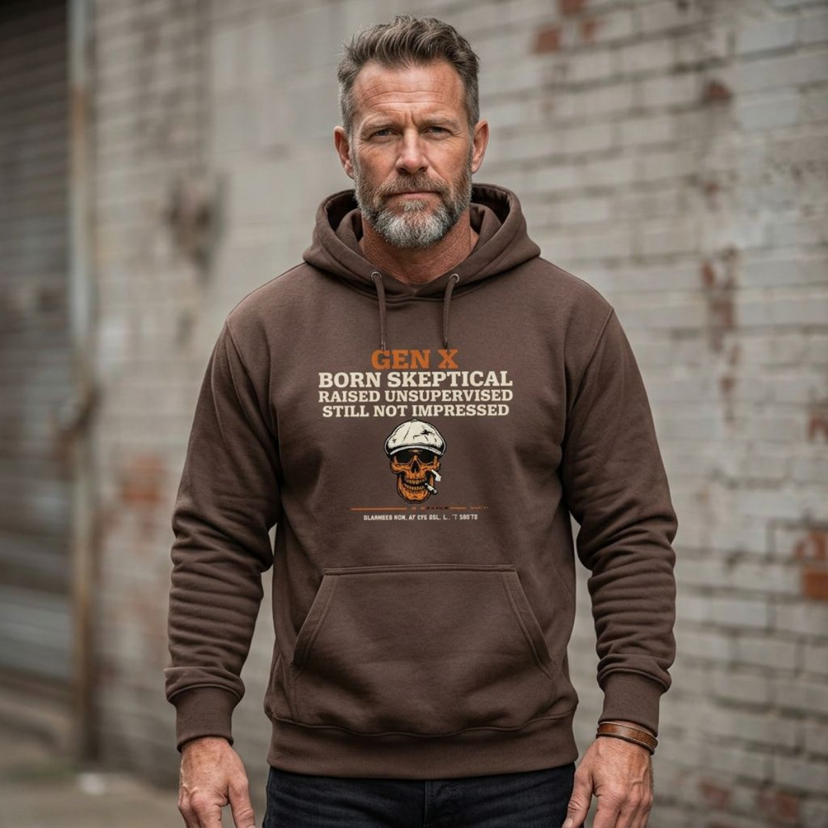 Gen X — Born Skeptical, Raised Unsupervised, Still Not Impressed Hoodie